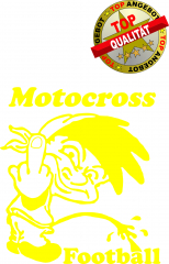 Motocross Pissmänchen Gelb