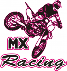 Aufkleber Motocross Magenta neu