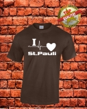 I. Love St.Pauli T-Shirt Braun