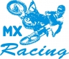 MX SX Aufkleber Blau