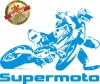 Aufkleber Supermoto Blau