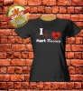 I Love Kartracing Damenshirt Schwarz