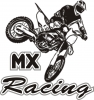 Aufkleber Motocross Grau neu