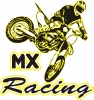 Aufkleber Motocross Gelb neu